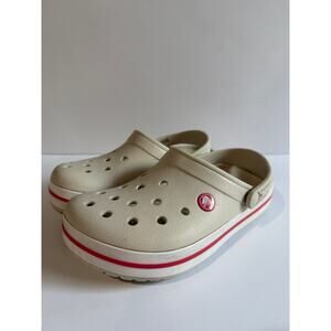 Crocs Crocband Clogs Stucco Melon Stripe Summer Mens 4/Womens 6
